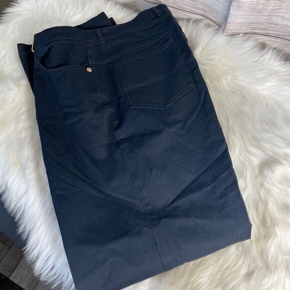 St. John Sport By Marie Gray Navy Straight Leg Pants Sz 10 - Picture 1 of 10